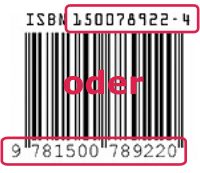 Beispiel ISBN- oder EAN-Nummer